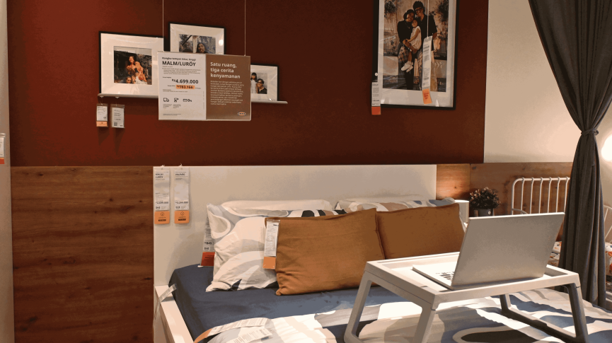 Aica HPL untuk backdrop kamar